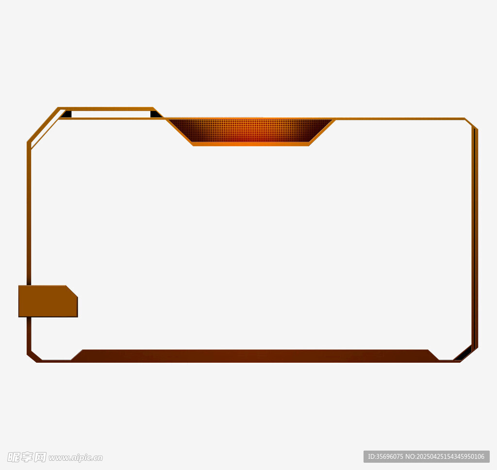 金色简约边框设计元素