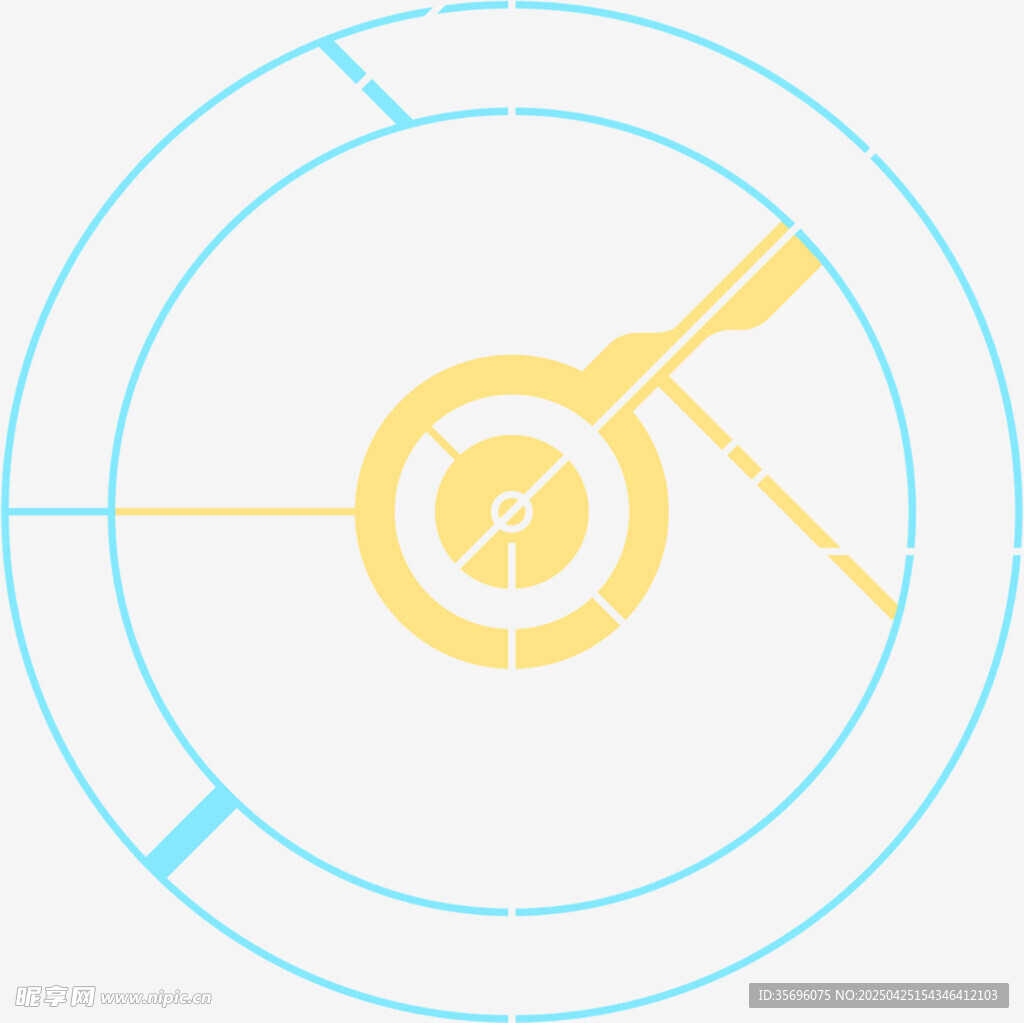 科技感圆形仪表盘界面