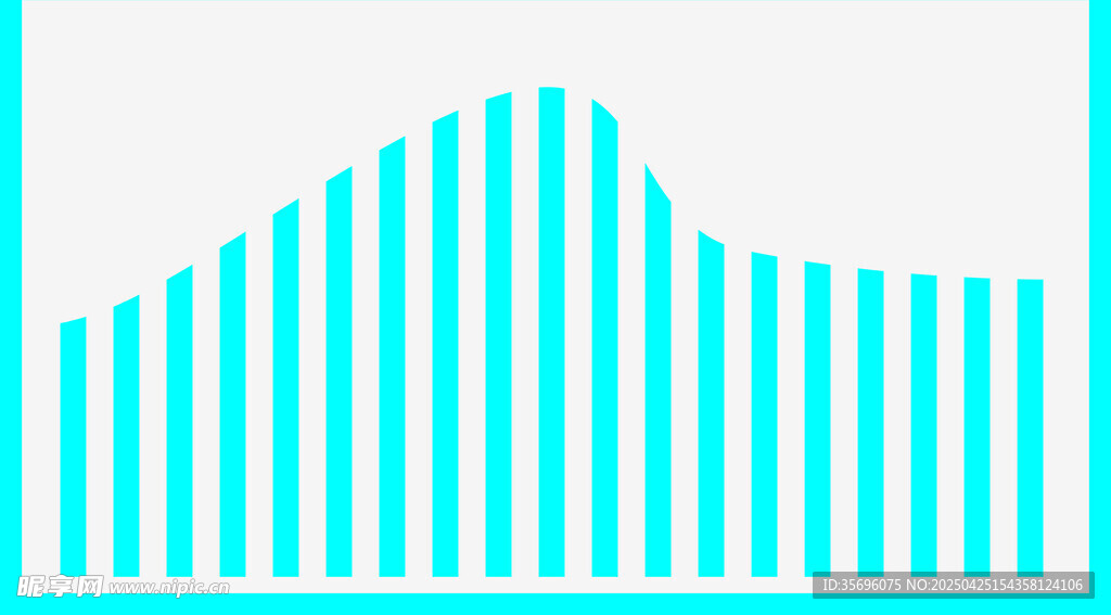 蓝白条形波浪图案