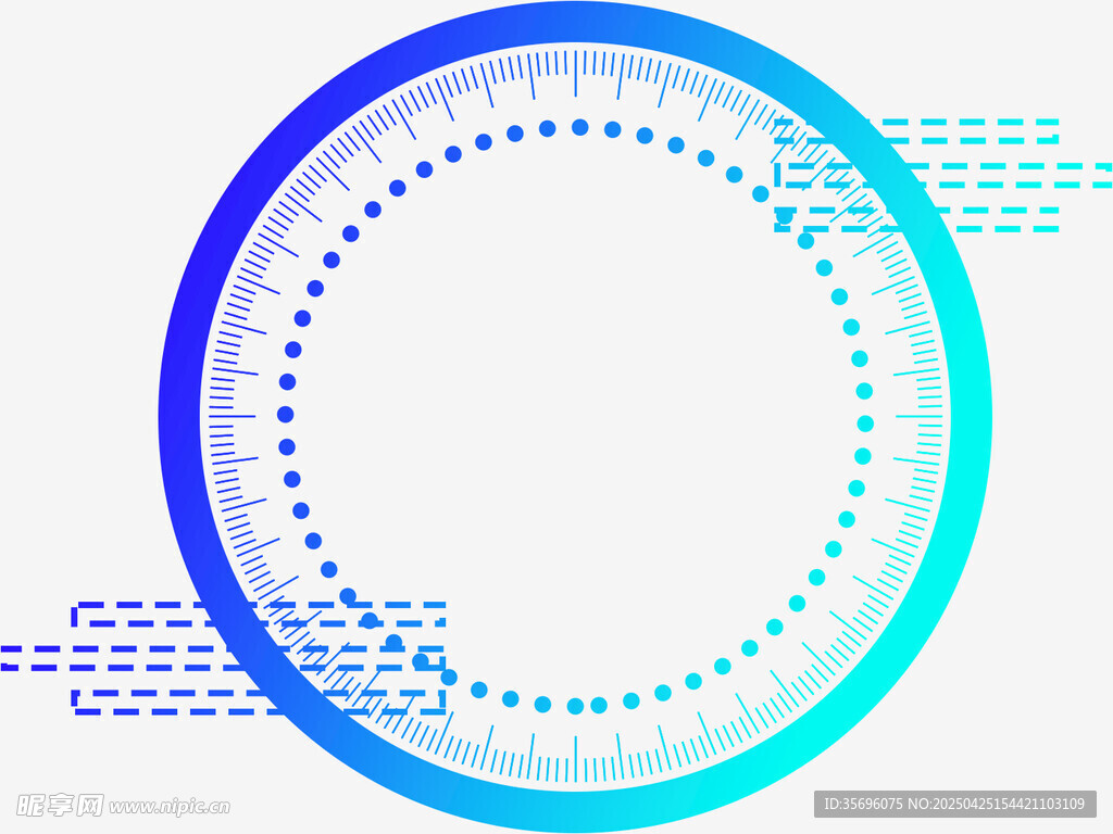 渐变圆环科技风图形元素