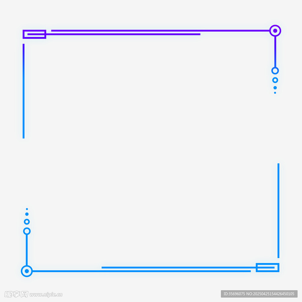 紫色蓝色线条边框设计元素