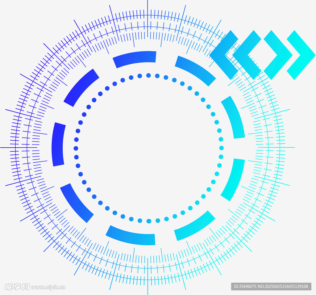 科技感环形界面元素设计