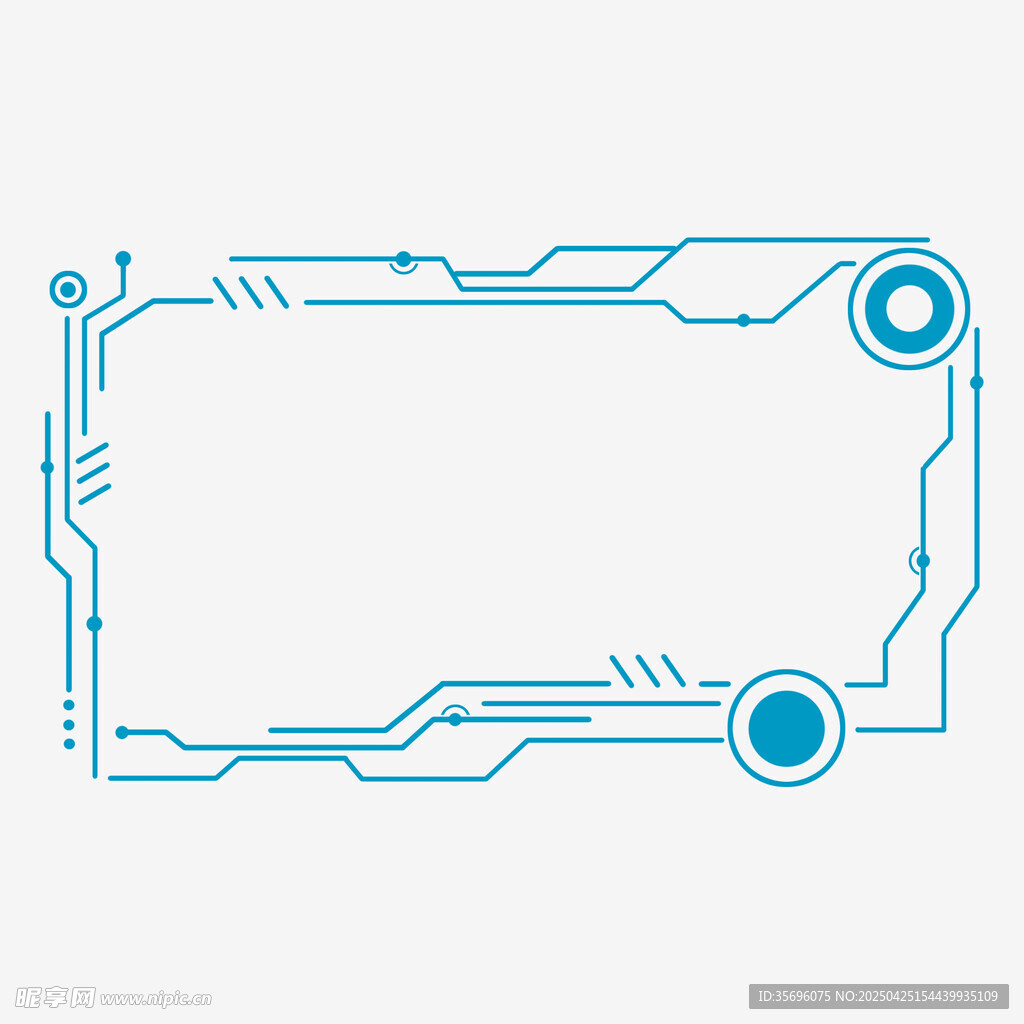 科技风蓝色边框图案