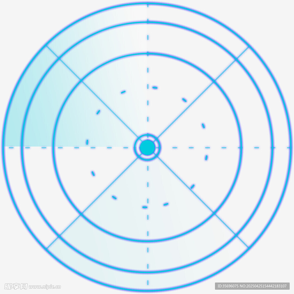 蓝色雷达扫描图案