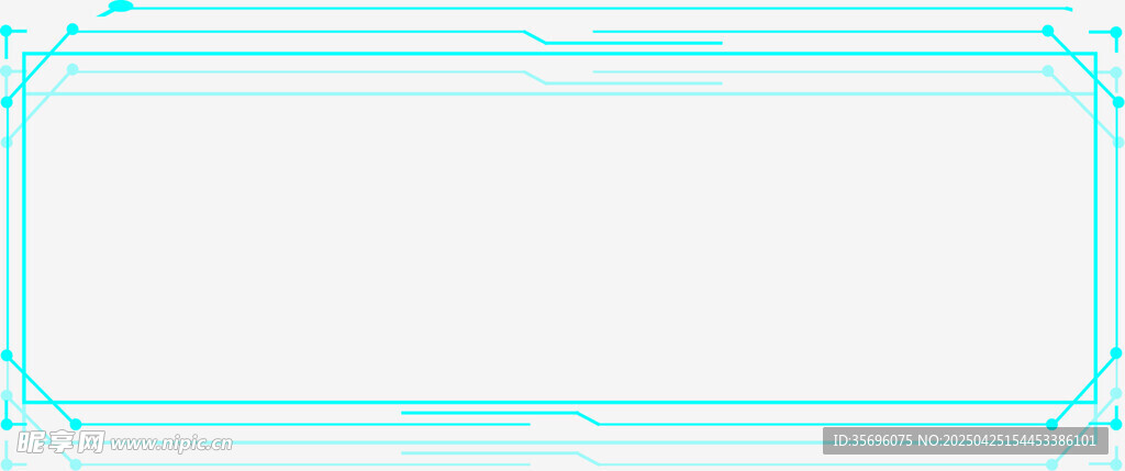 浅蓝色简约边框背景图