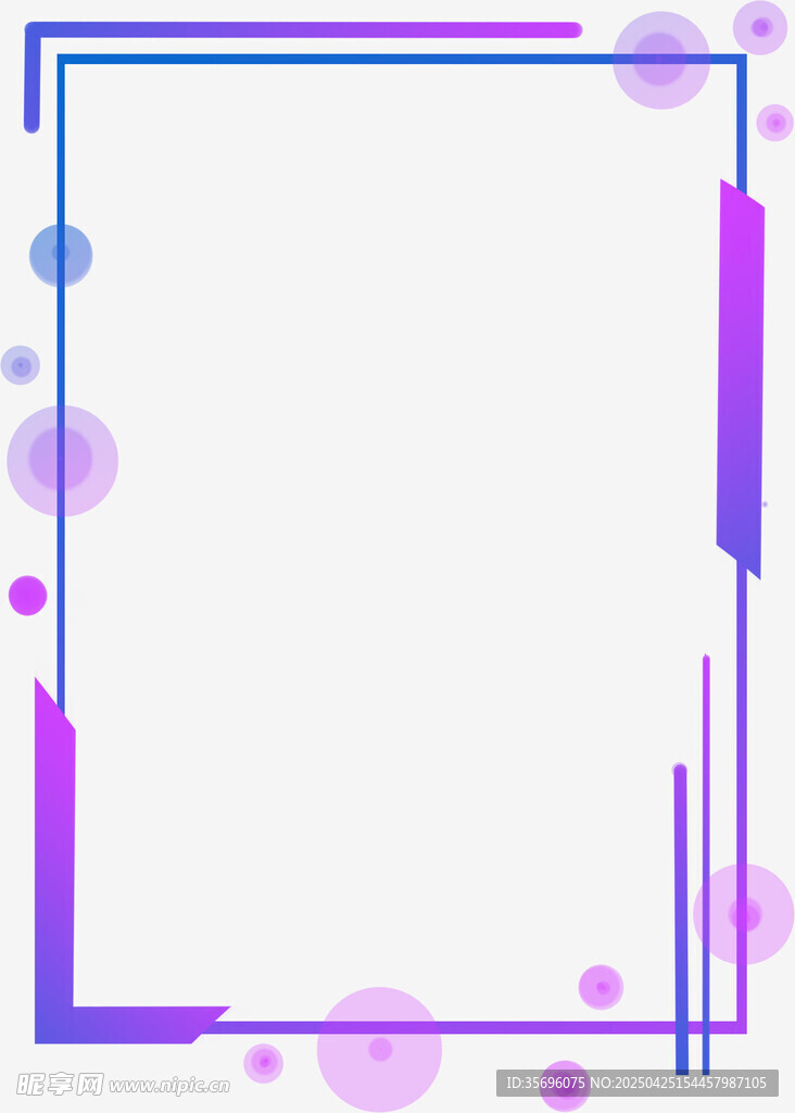 紫色渐变几何边框背景图