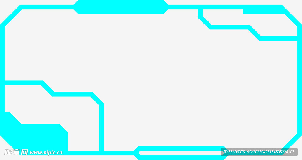 科技风蓝色边框背景图