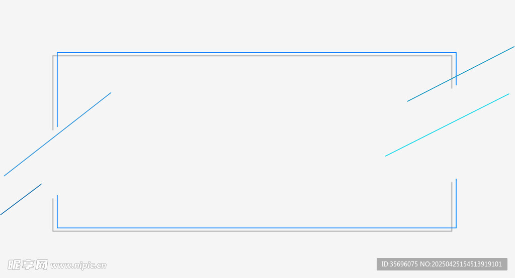 简约蓝色线条边框图形