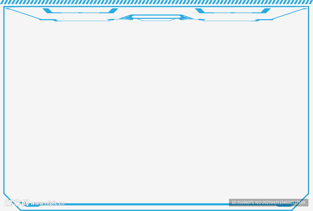 蓝色边框空白文件框