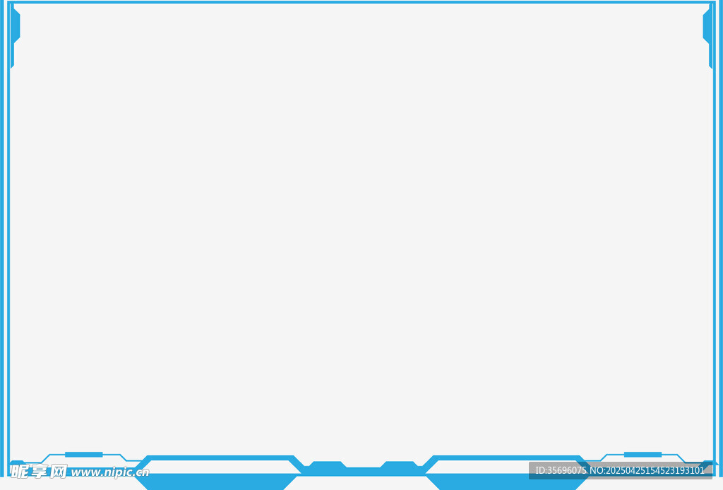 蓝色边框空白科技风框架