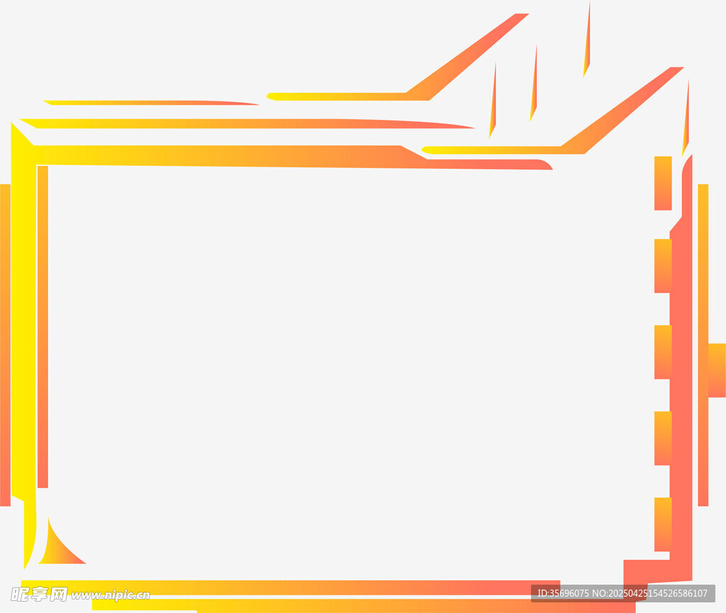 多彩几何边框设计元素