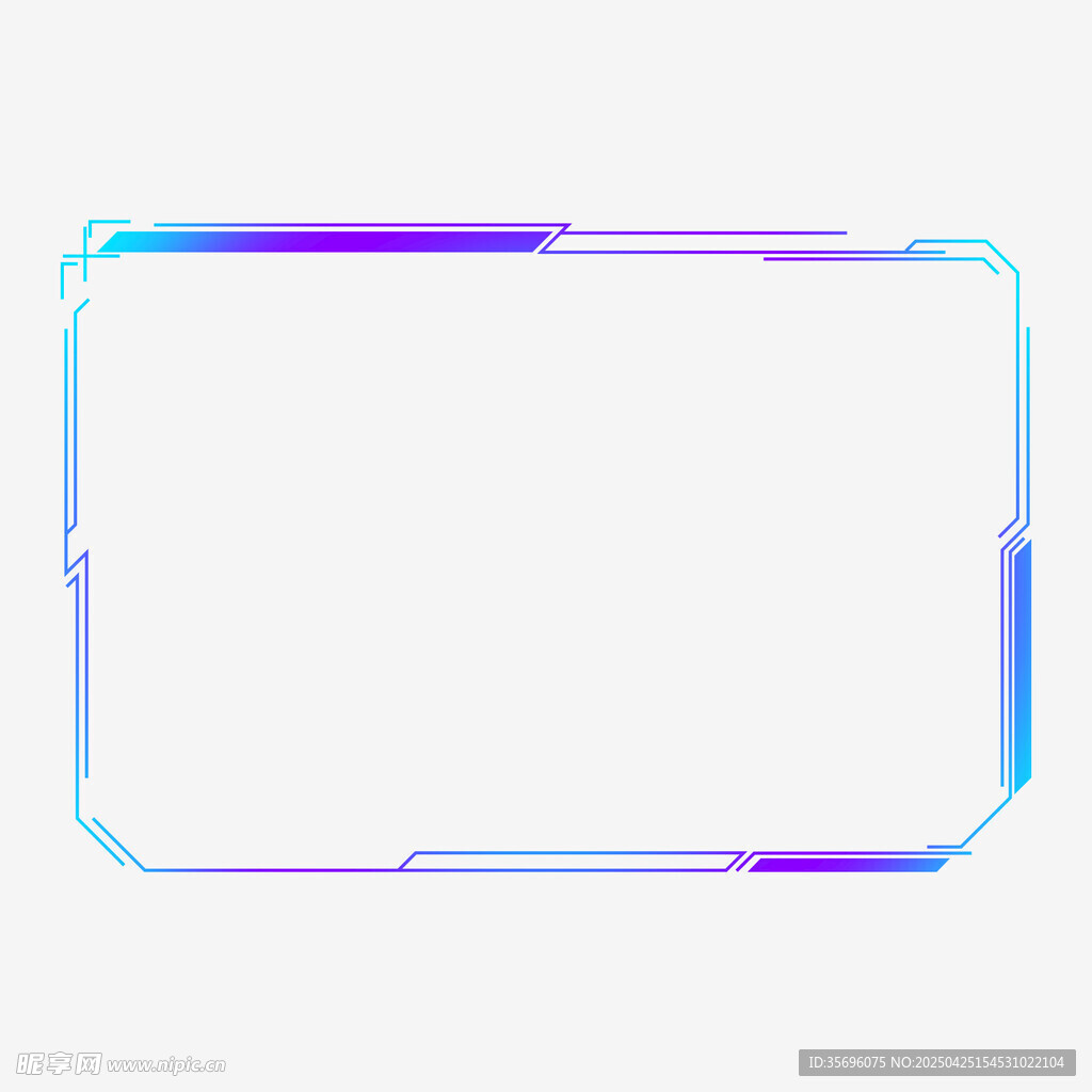 炫彩科技风边框设计元素