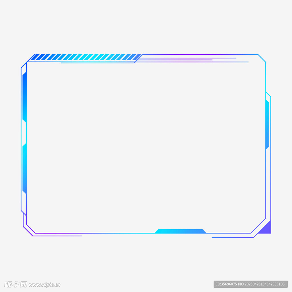 炫彩渐变边框设计元素