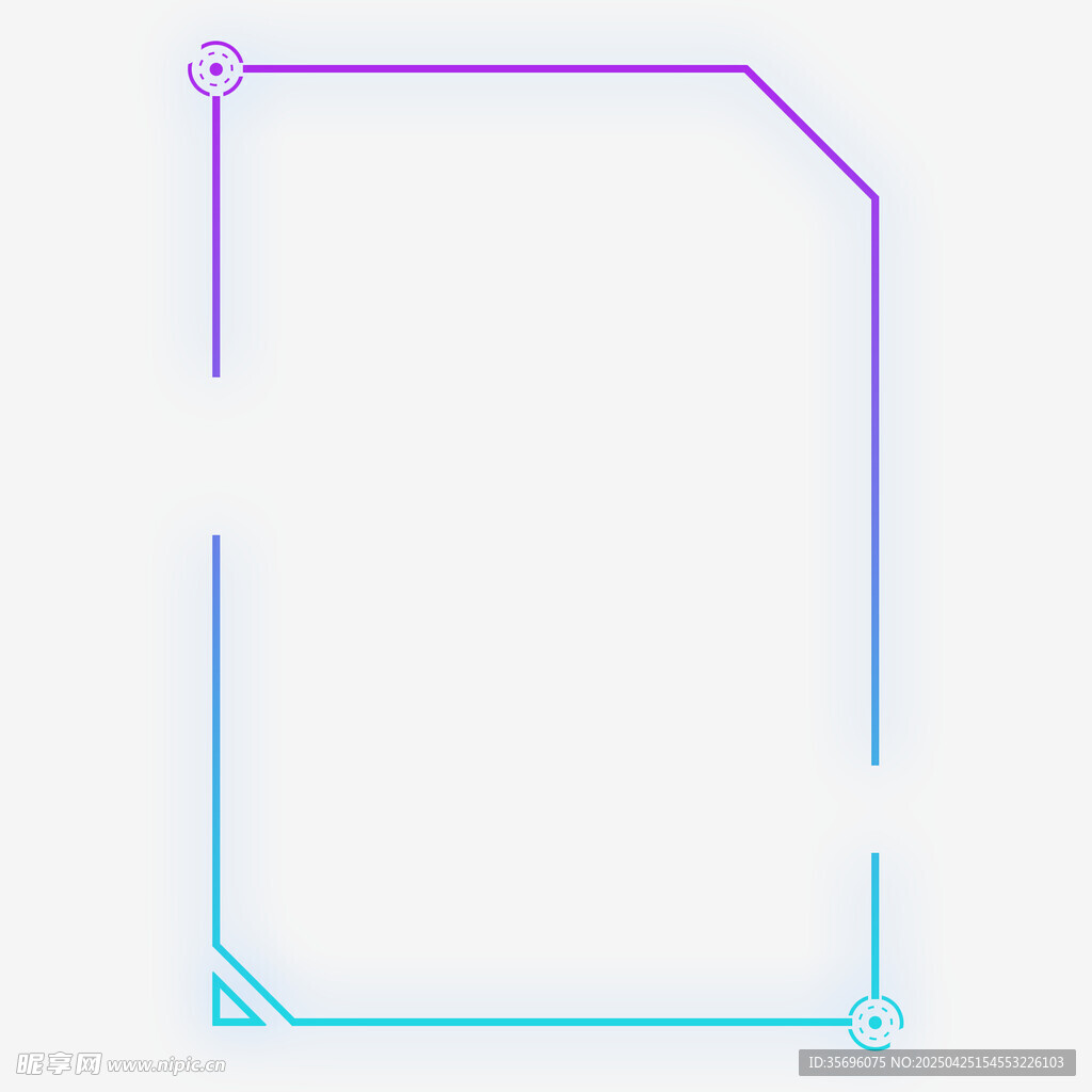 渐变线条几何边框图形