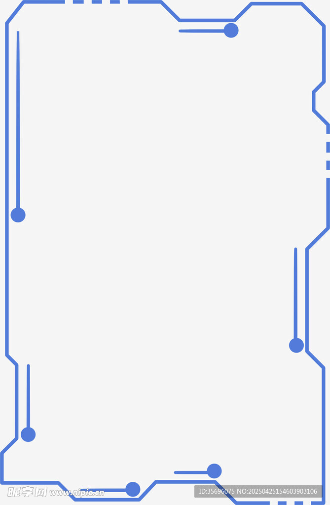 科技风蓝色边框背景图