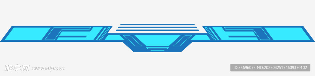 蓝色简约几何形状元素