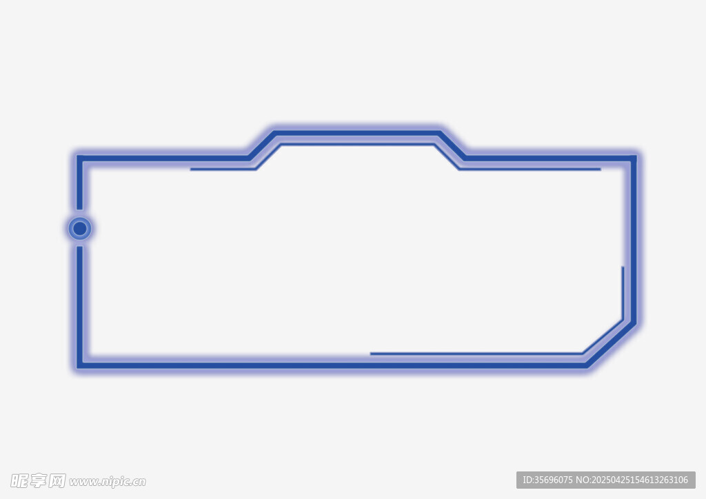 蓝色科技风边框设计元素
