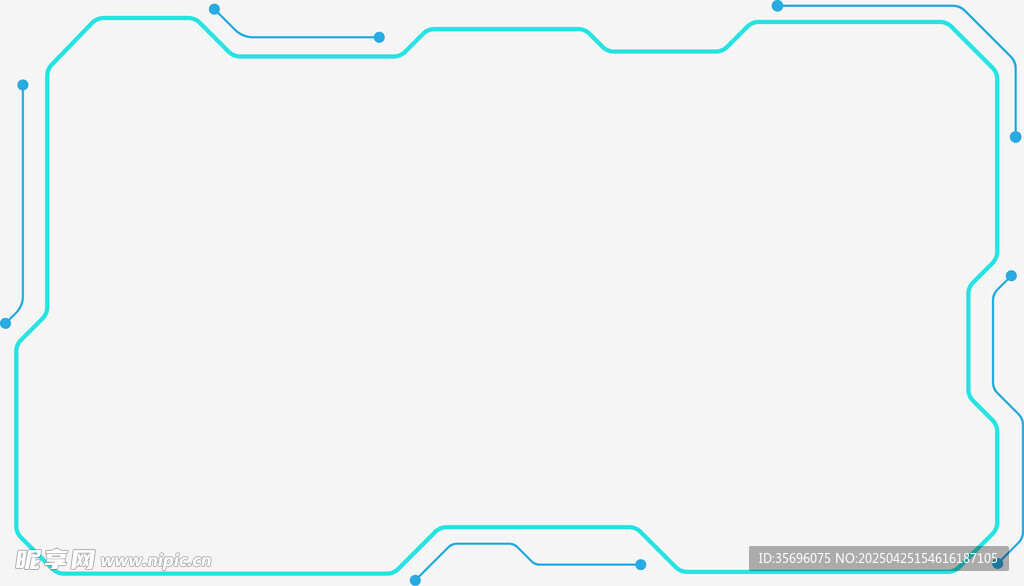 科技风蓝色边框背景图
