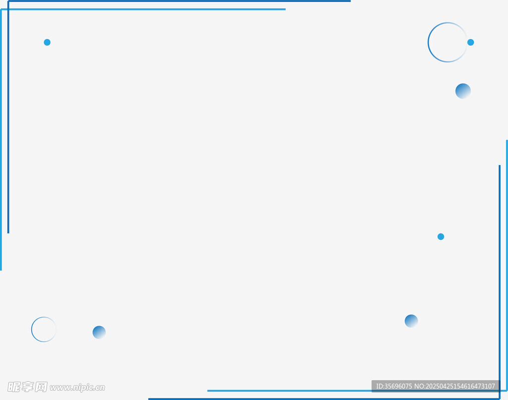 简约蓝色几何边框背景图