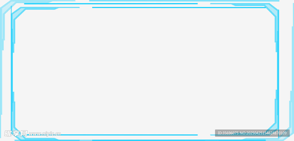 浅蓝色边框空白图片