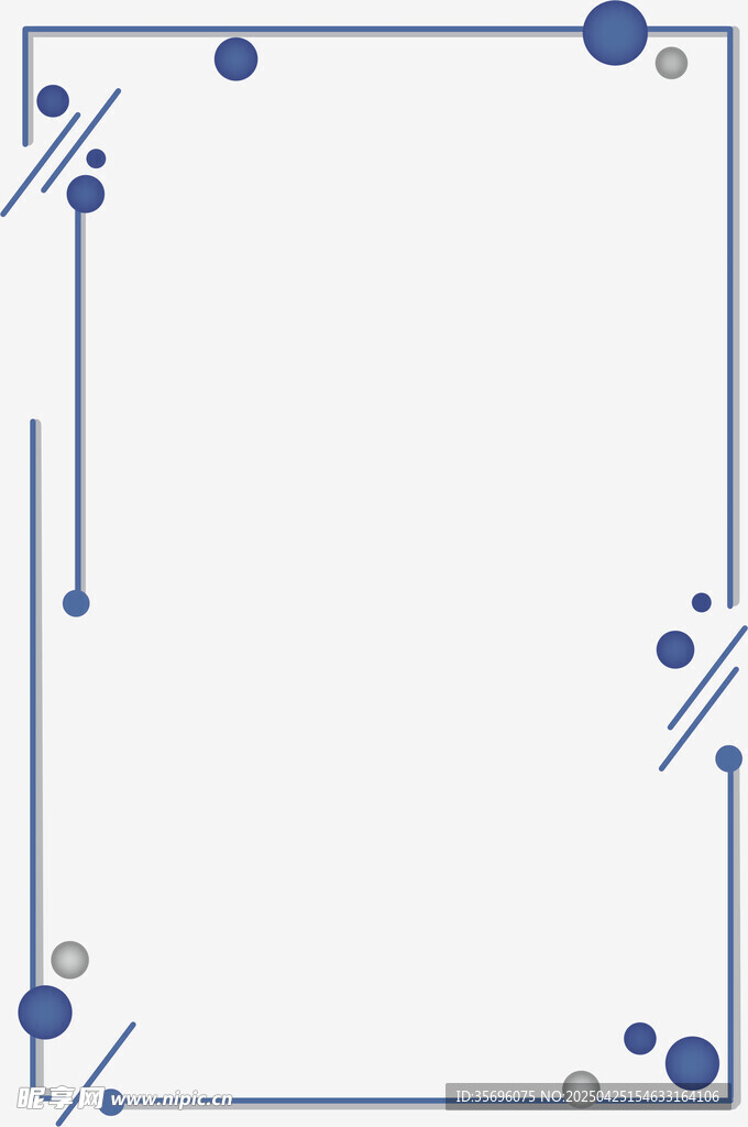 简约蓝色几何边框背景图