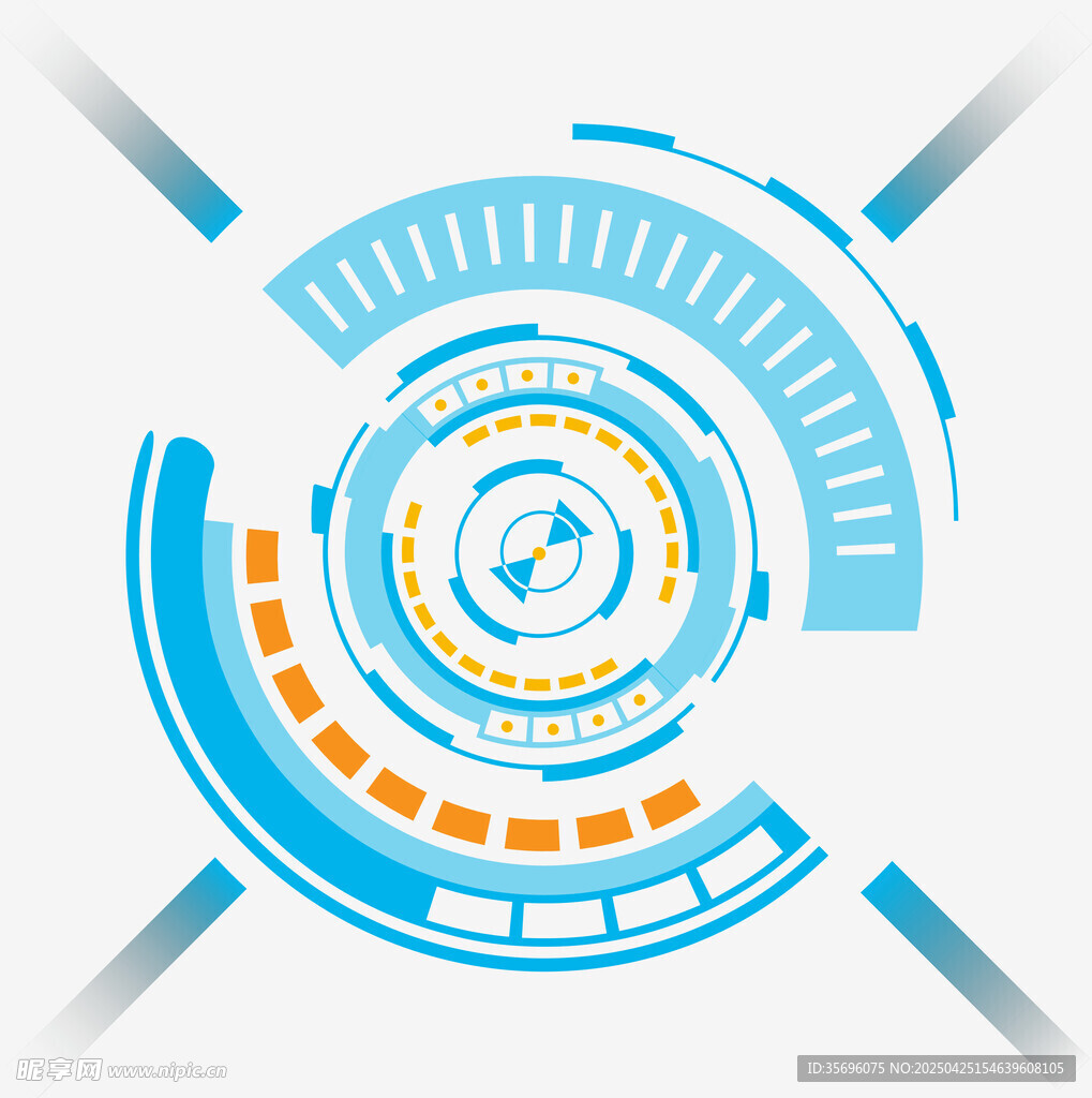 科技感圆形界面元素图案