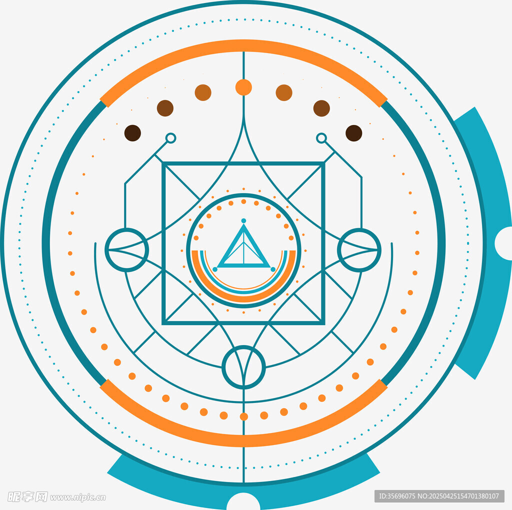 科技感几何神秘图案设计