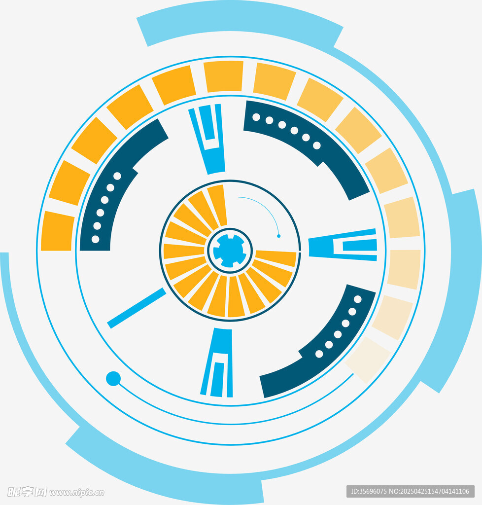 科技感圆形界面元素设计