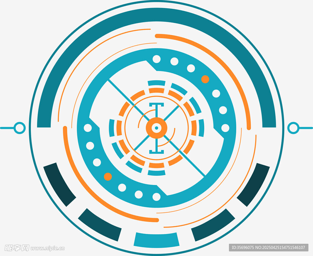 科技感圆形界面元素图案