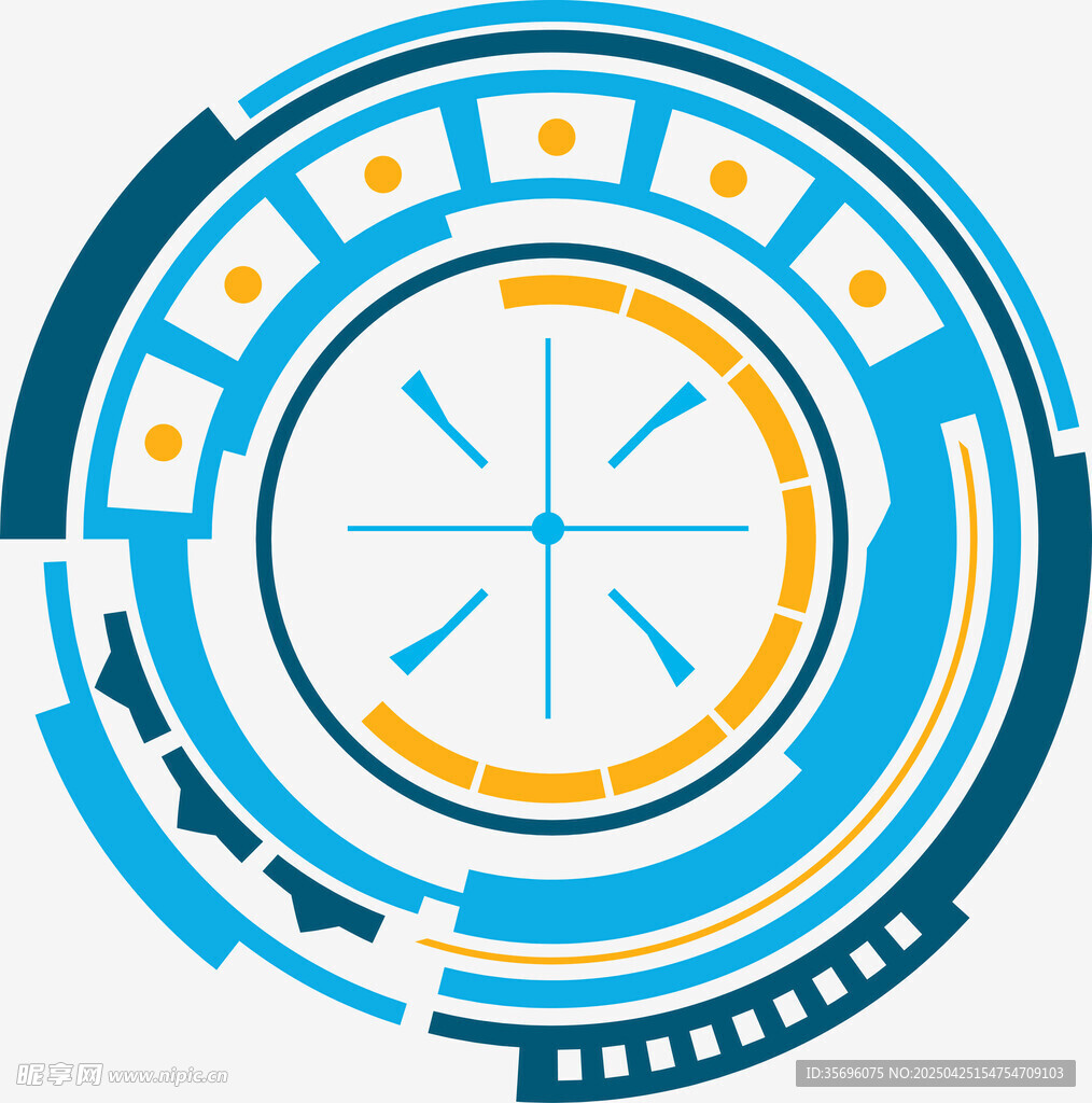 科技感圆形界面图标设计