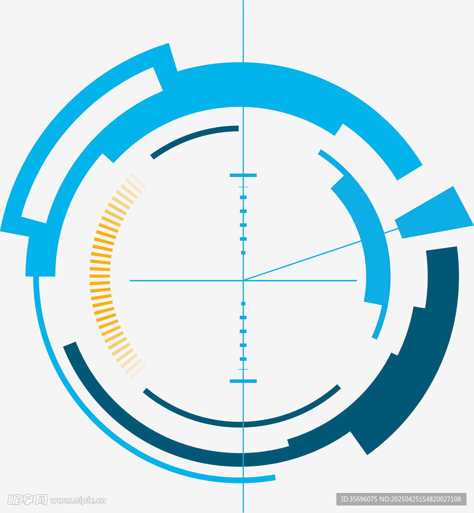 科技感圆形界面元素设计