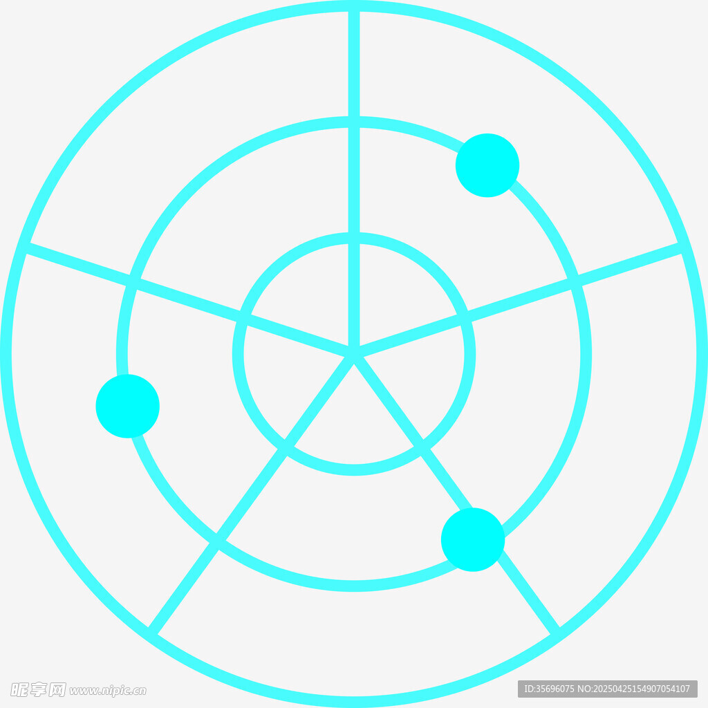 蓝色圆形辐射状图案