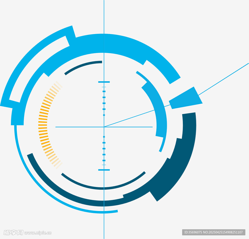 科技感圆形界面元素设计