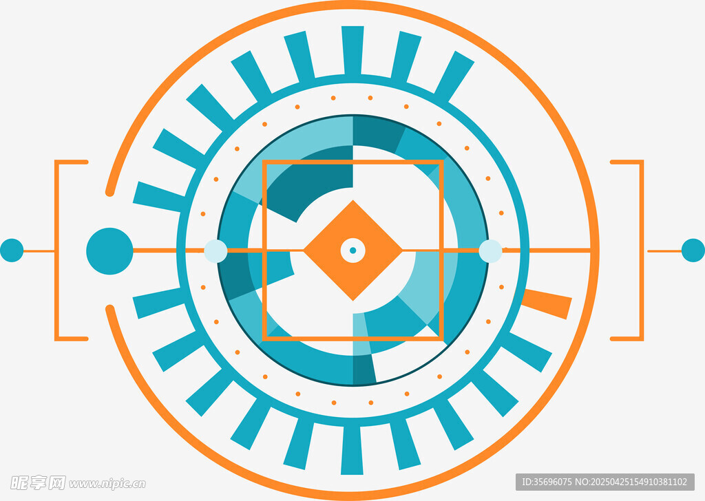 科技感圆形图案设计元素