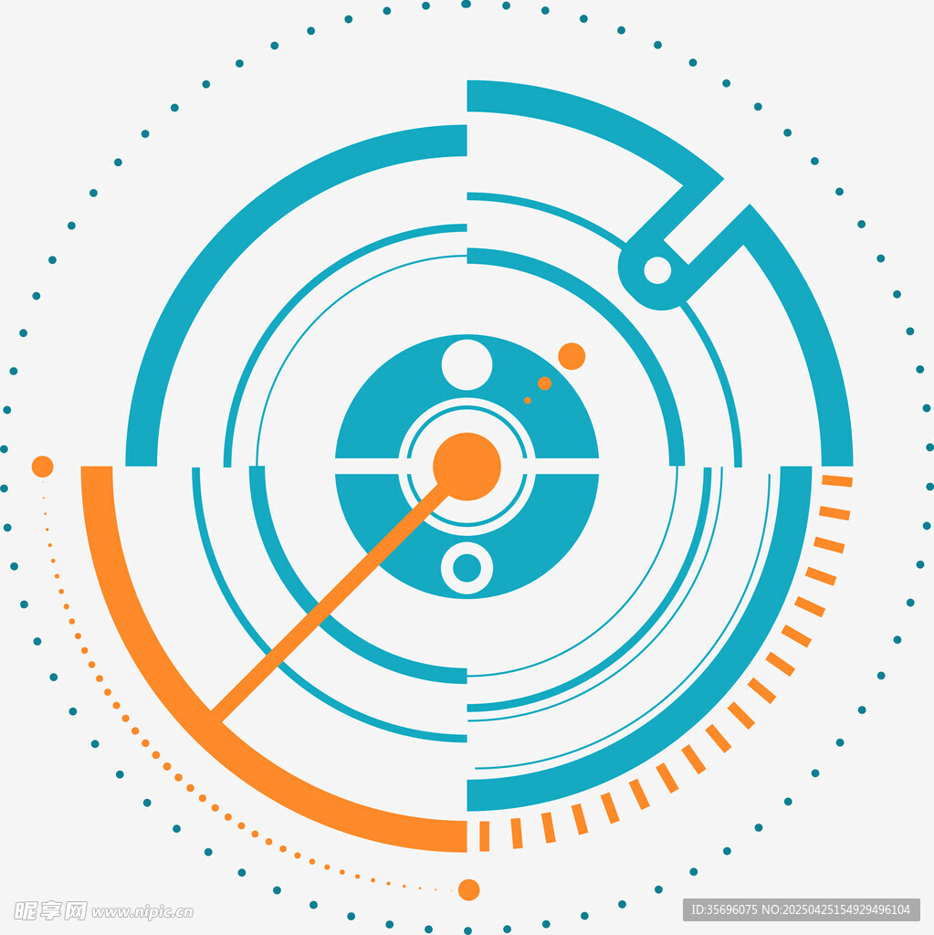 科技感圆形仪表盘图标