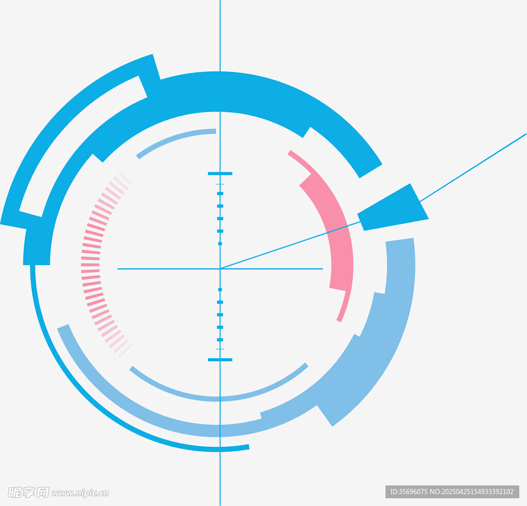科技感圆形界面元素设计