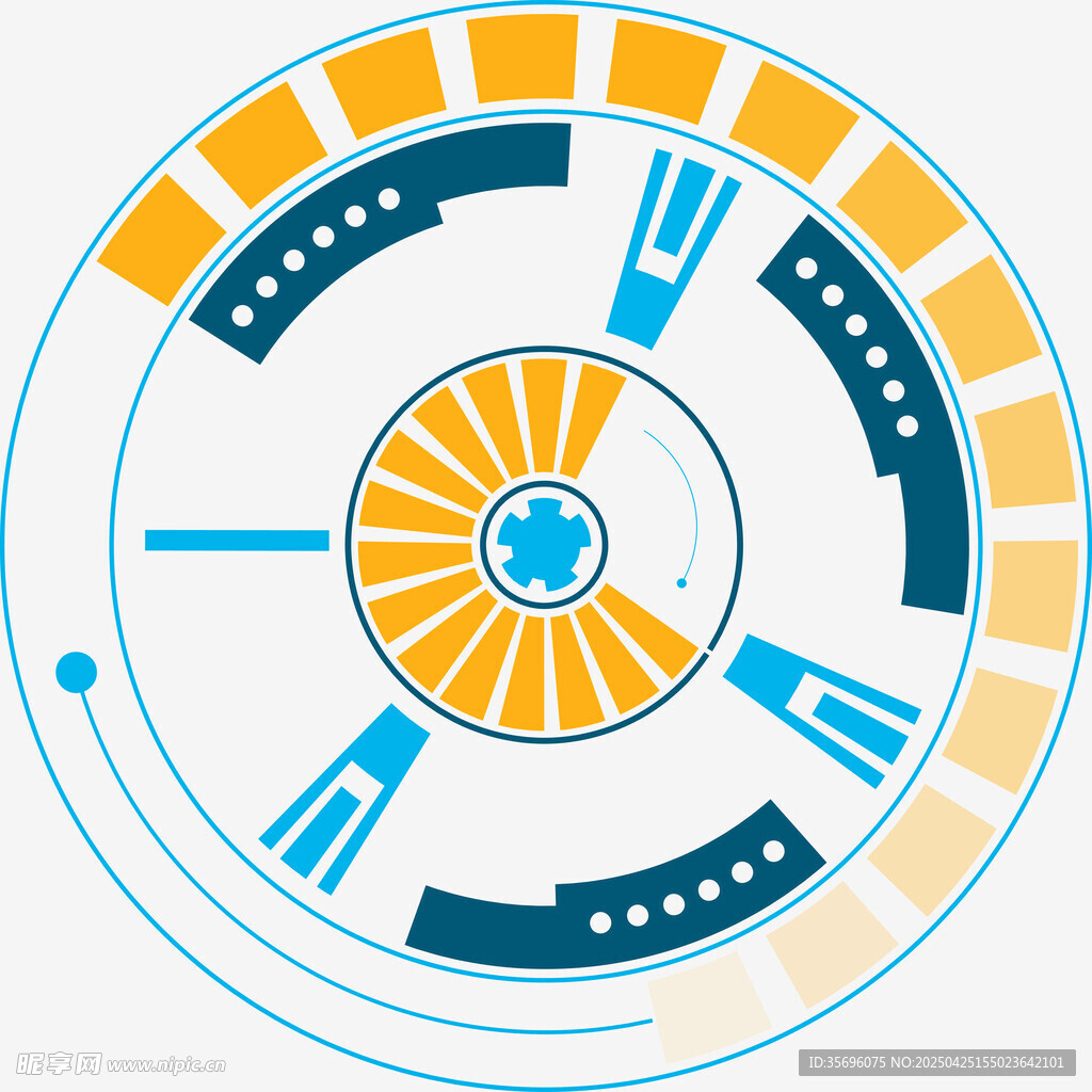 科技风圆形仪表盘图案