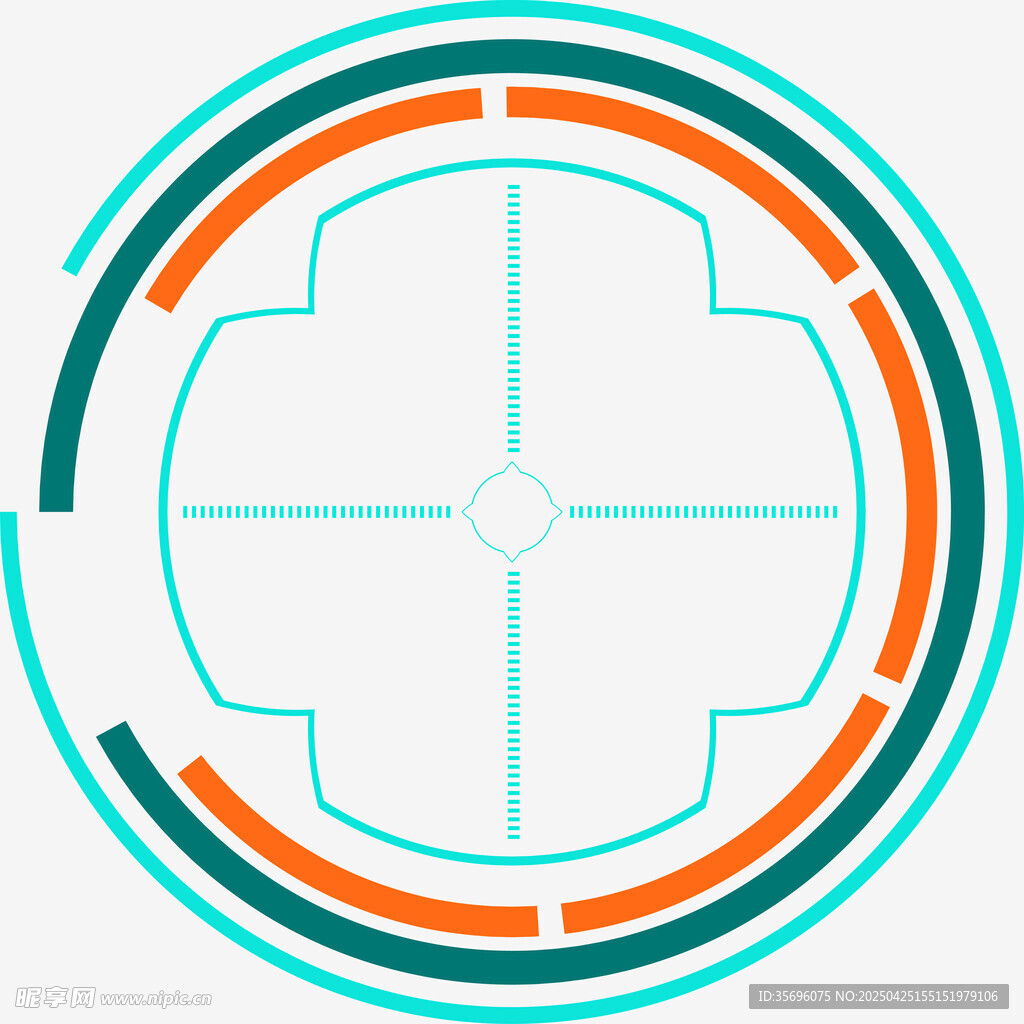 科技感圆形界面元素图案