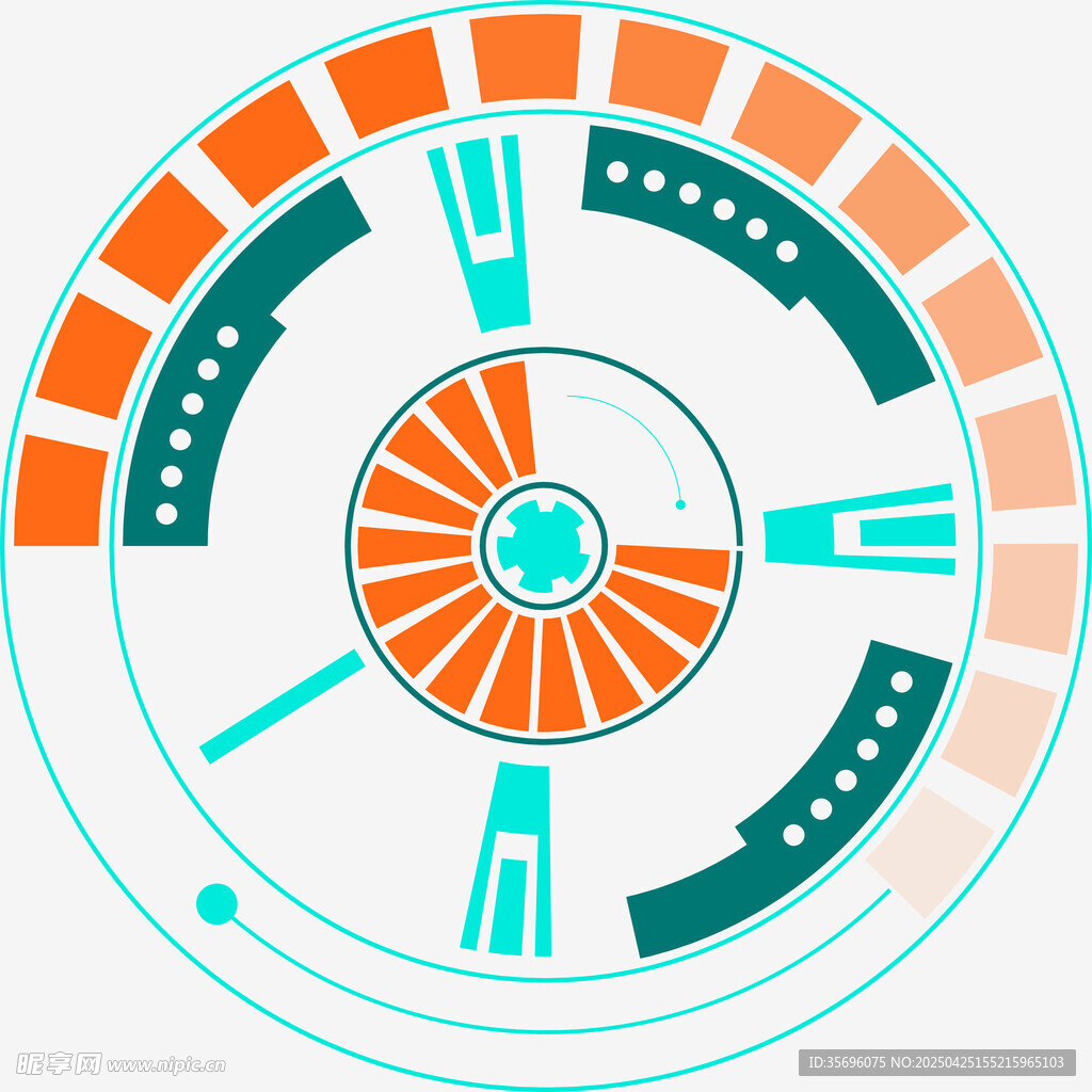科技感圆形界面元素设计
