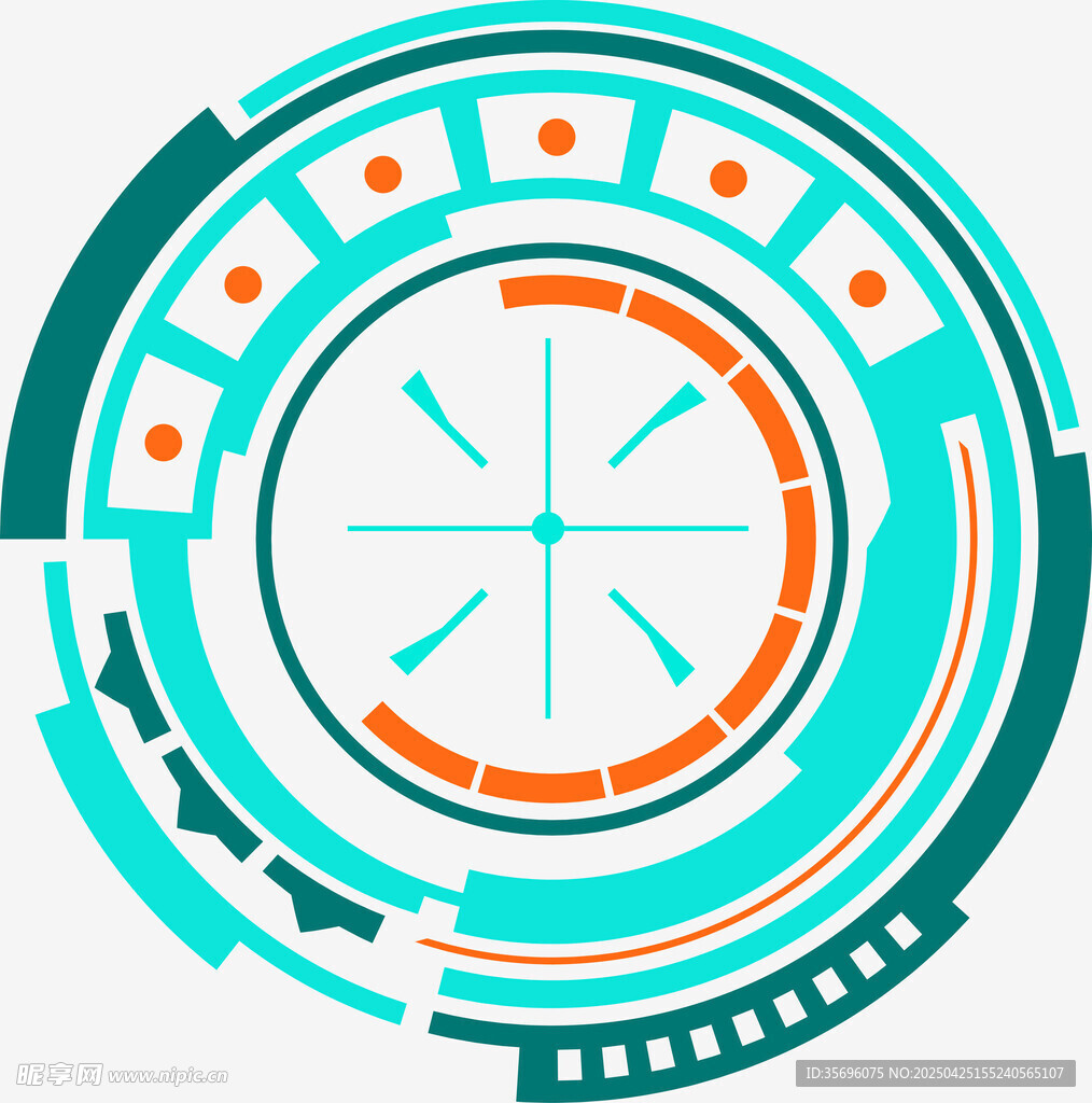 科技感圆形界面元素图案