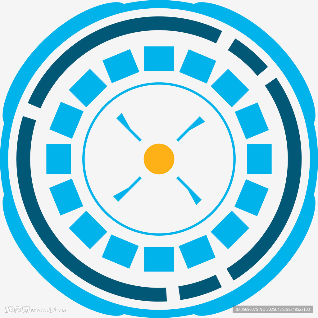 科技感圆形图案设计元素