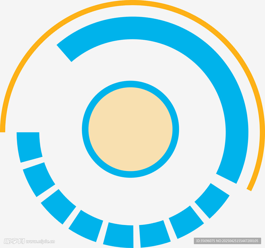 环形进度图标设计元素