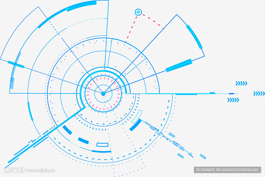 科技感蓝色未来界面元素