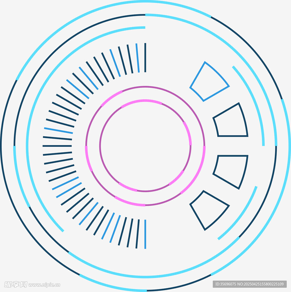 科技感环形界面元素