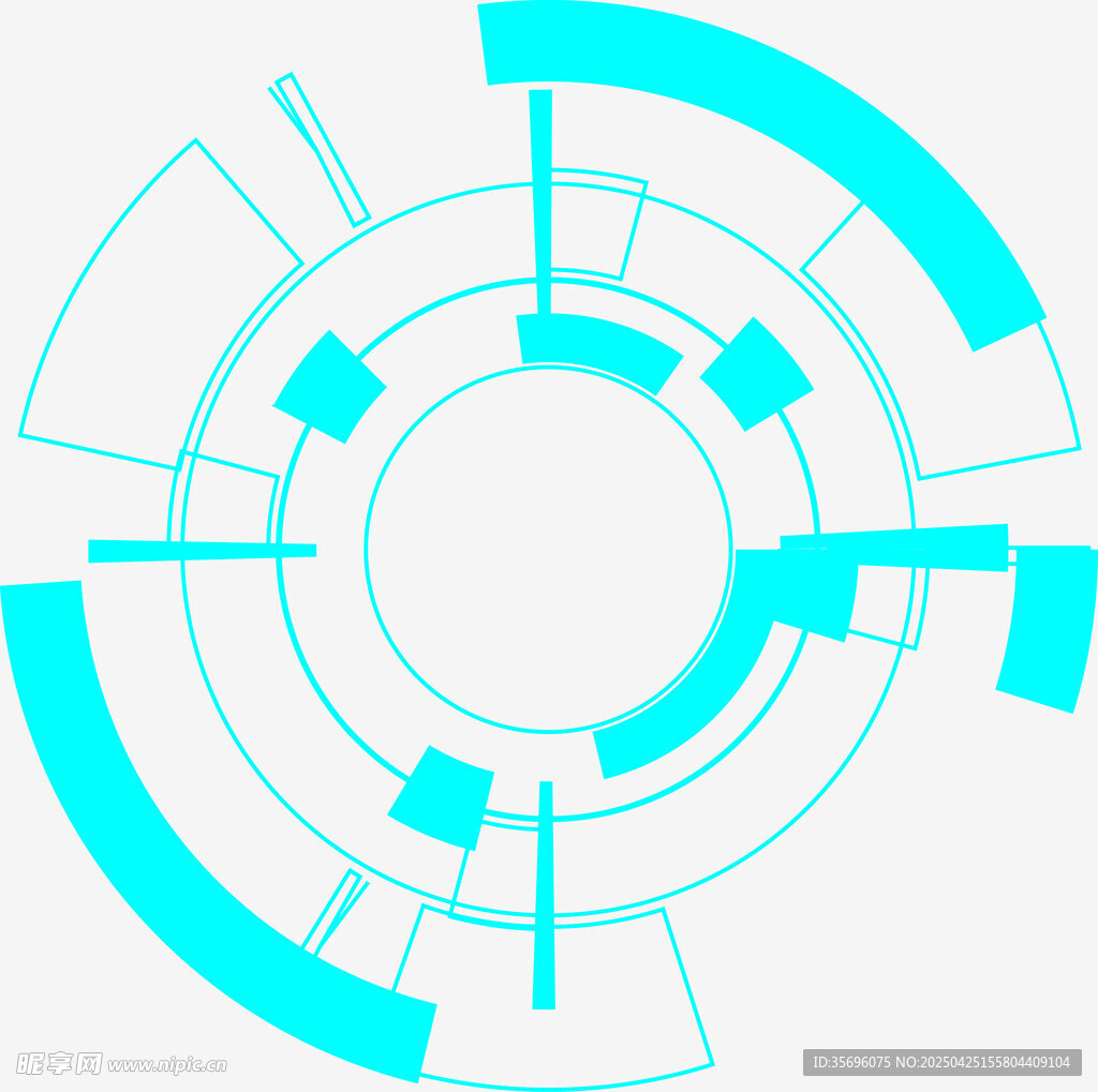 科技感环形线条图案设计