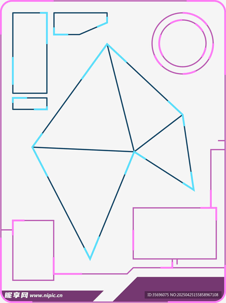 几何图形构成的创意画面