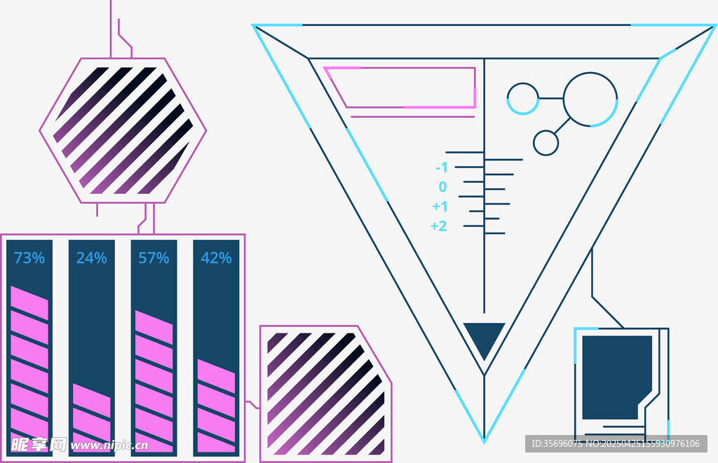 几何图形构成的抽象图案