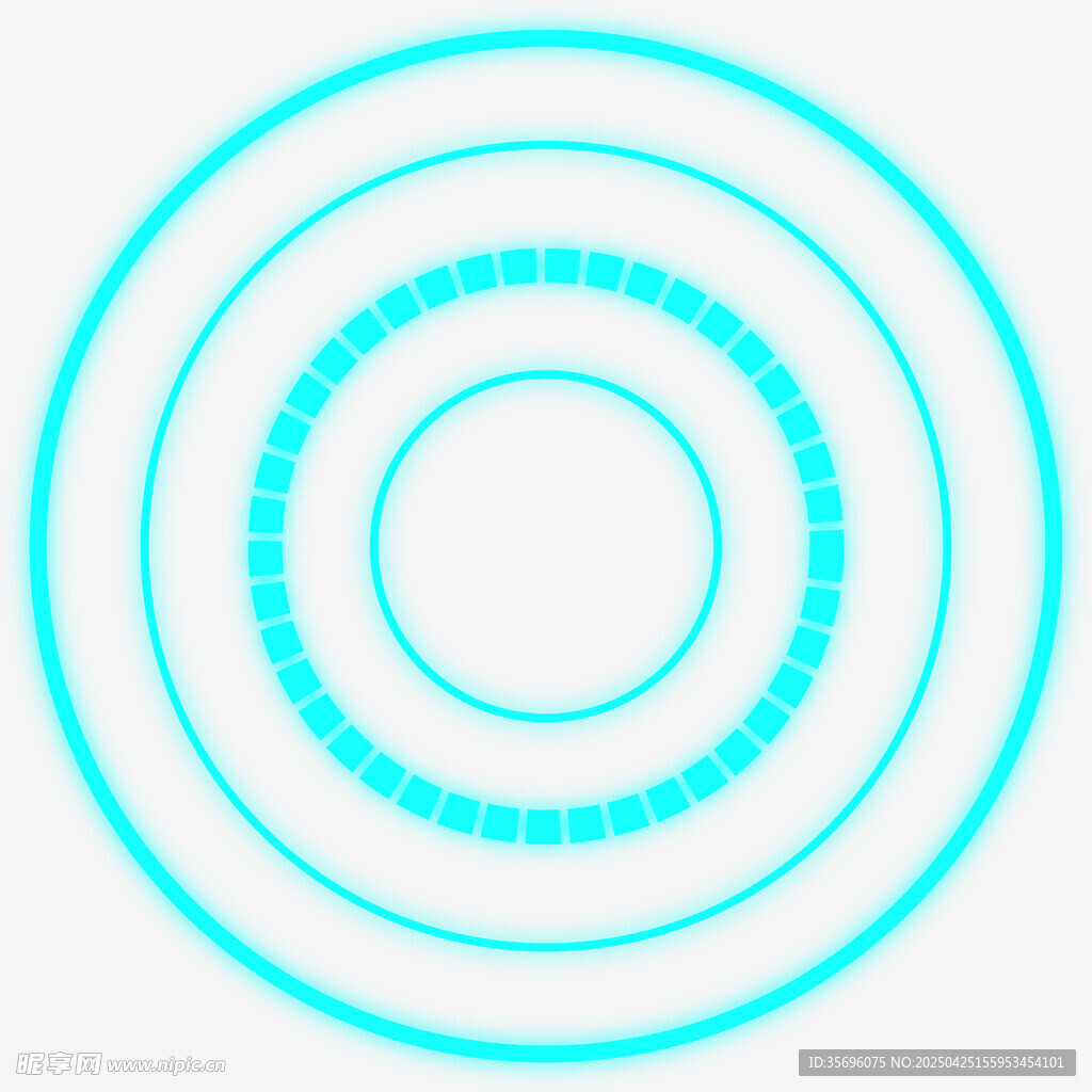 蓝绿色渐变环形图案