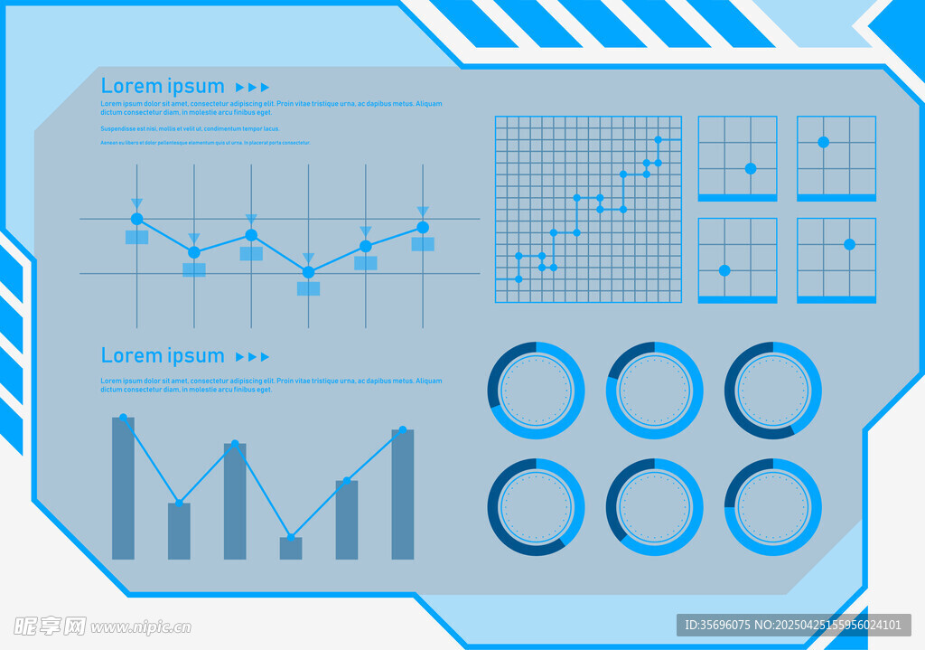 科技风数据图表界面展示