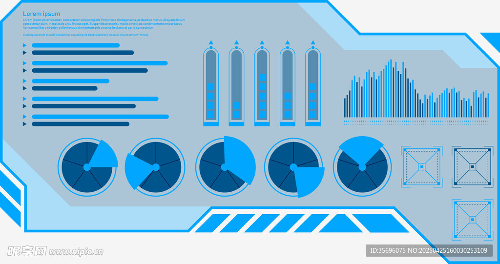 科技风数据图表展示界面